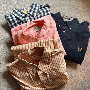 Vintage Hollister, J Crew, Izod, Tommy Hilfiger casual long sleeve button shirts